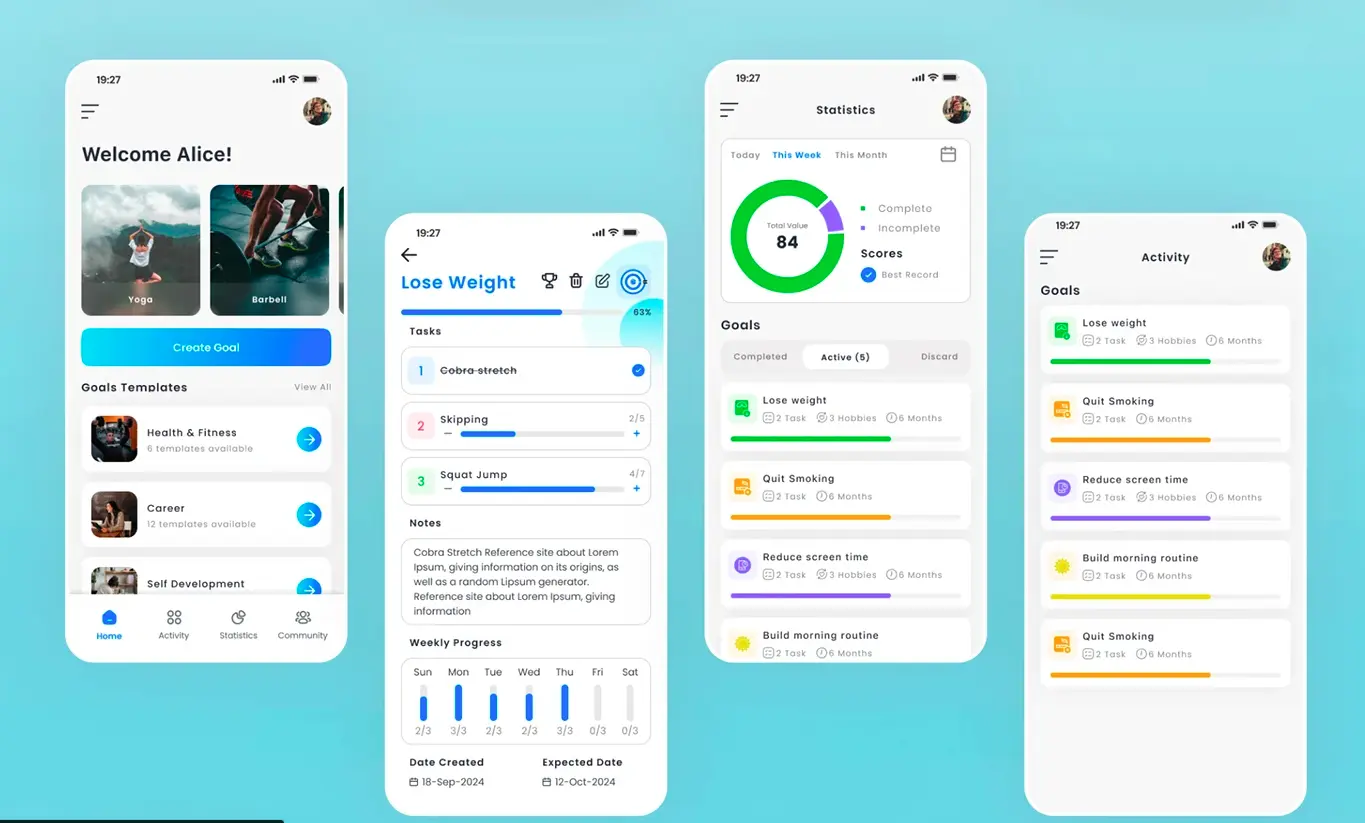 Case Study Image for Daily Goals - Utility App - a Utility project by Binary Bursts