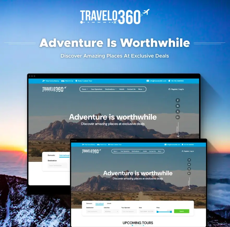 Case Study Image for Travelio - Tourism Platform - a Tourism project by Binary Bursts